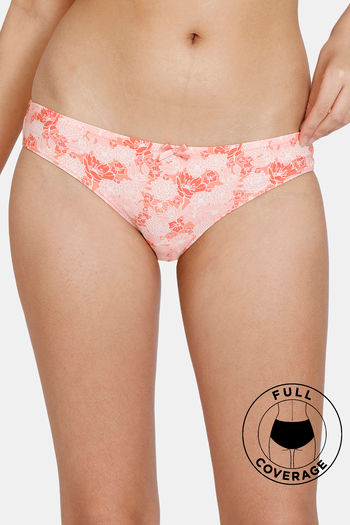 Buy Zivame Summer Blooms Low Rise Full Coverage Hipster Panty - Desert Flower